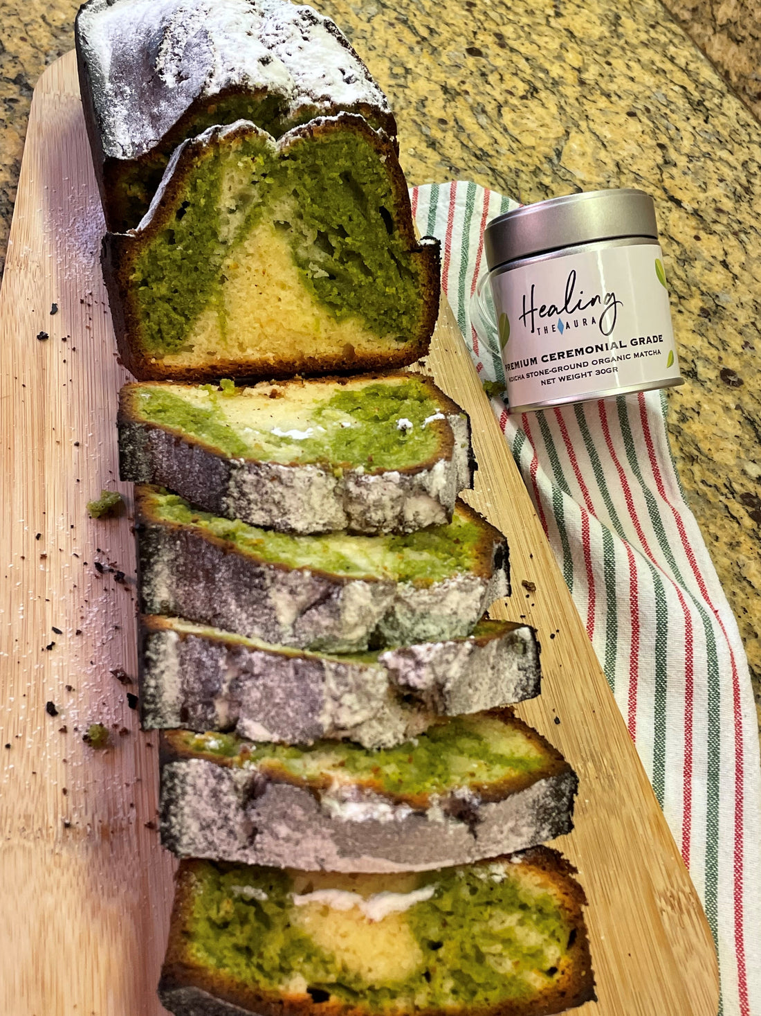 Matcha Marble Cake - Healing The Aura