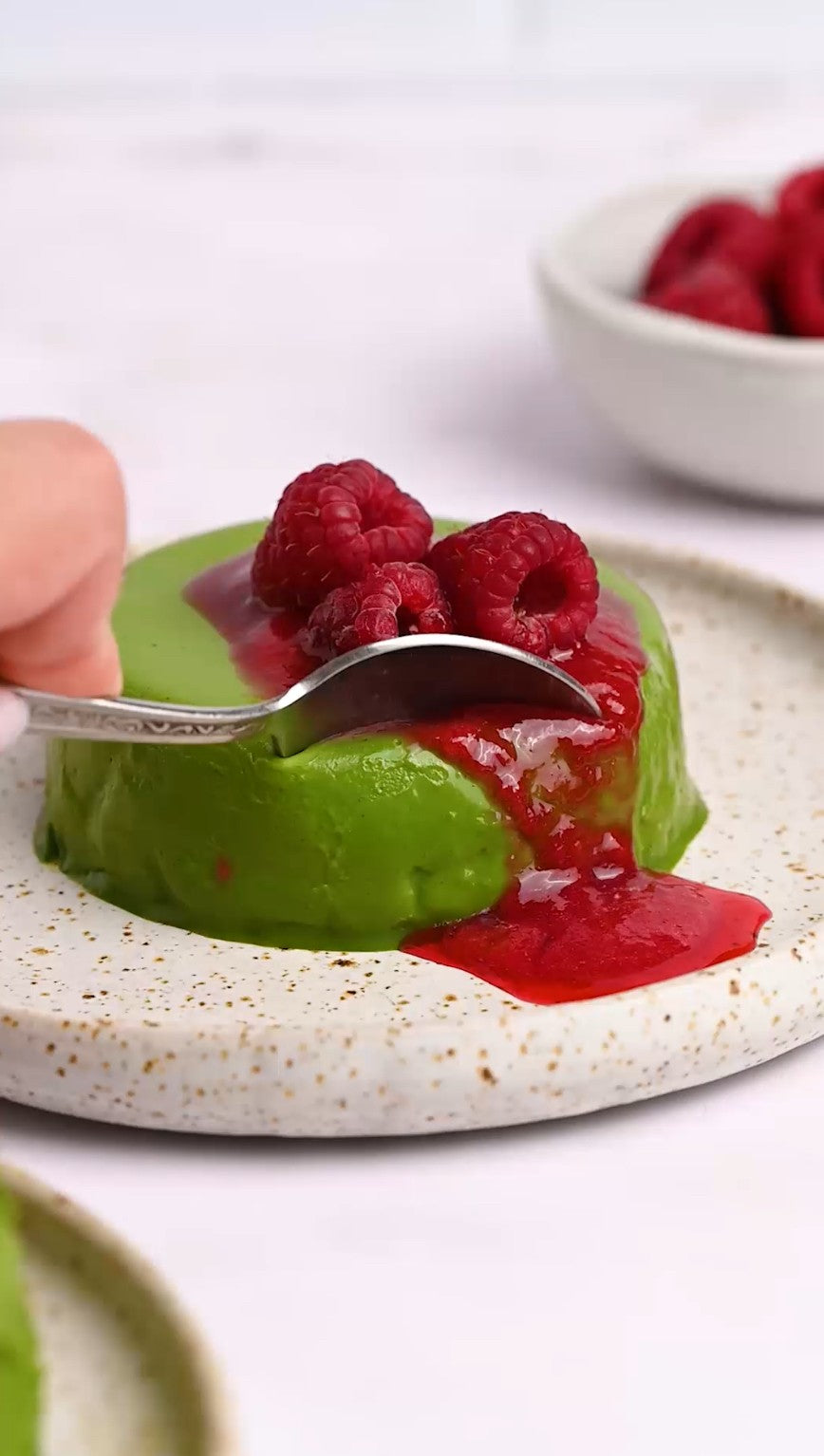 matcha panna cotta