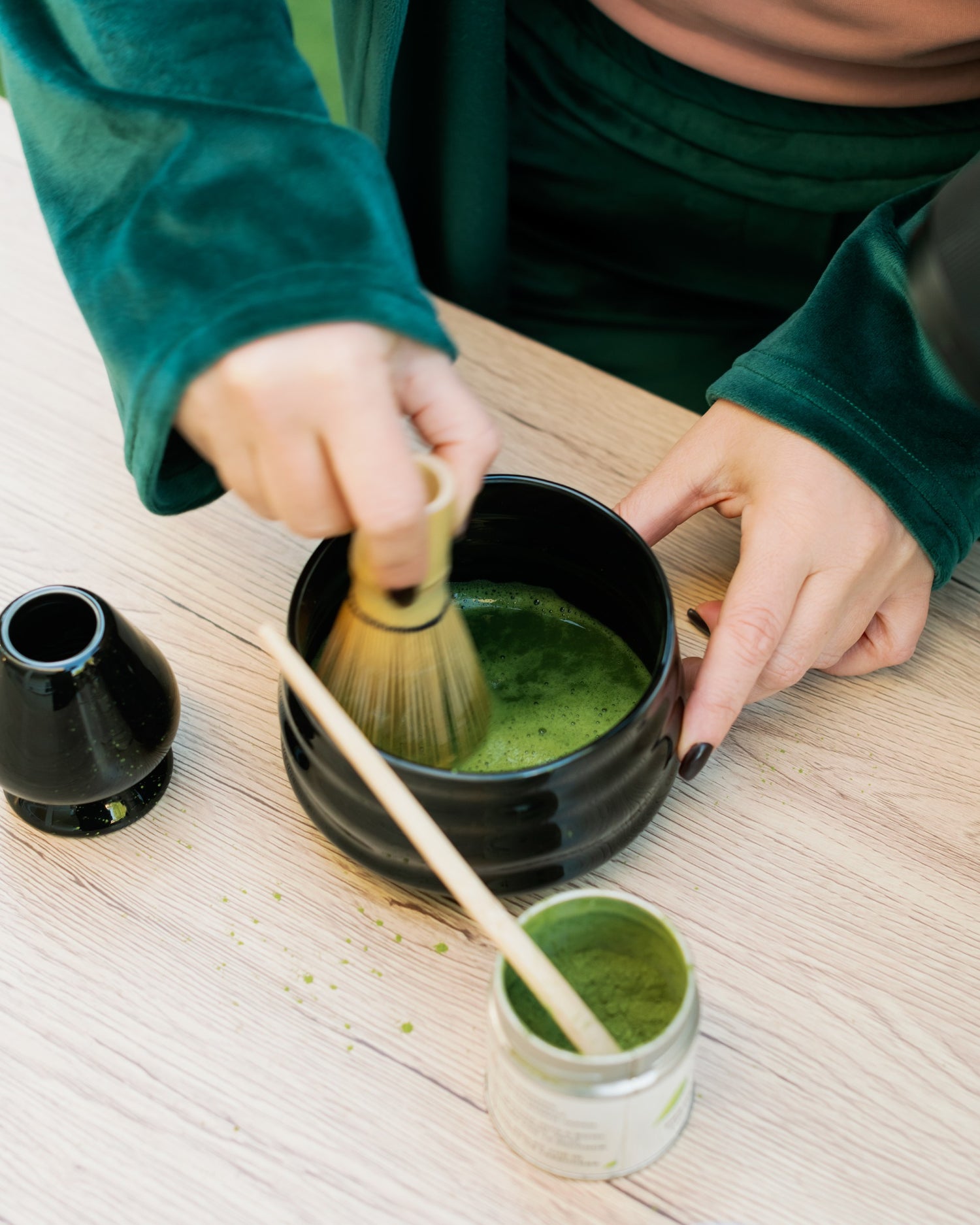 Matcha ritual practice with ceremonial grade matcha | healing the aura